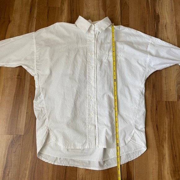 Me You Women Dolman Sleeves White Casual Button Front Shirt Sz: Small High Low - Picture 10 of 12